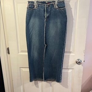 Zana Di Blue Denim Midi Skirt